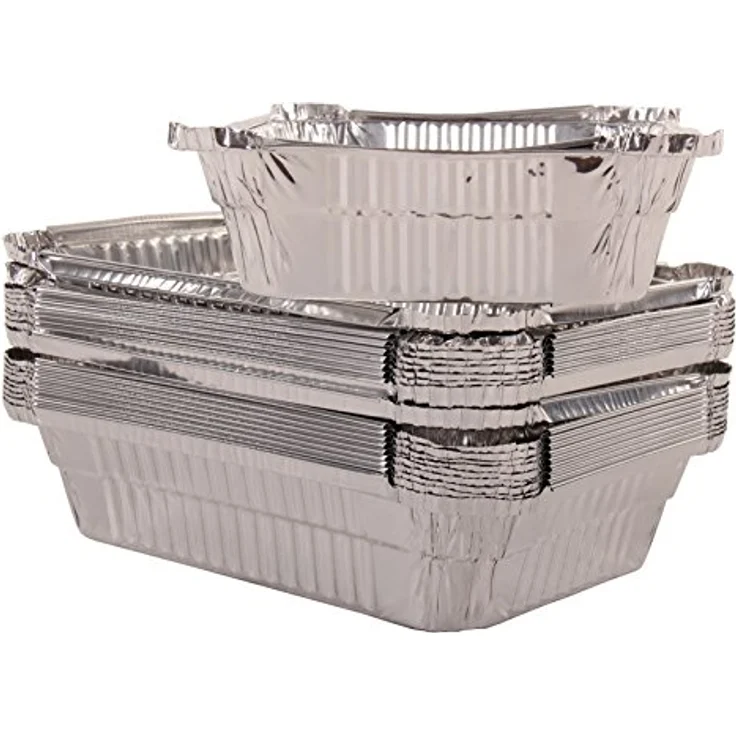 intergrill 800° Grill Aluschalen, 20 Stück Tropfschalen für Gas-, Kohle- und Elektrogrills, ca. 17 x 11 cm, robust und vielseitig einsetzbar – Bild 1