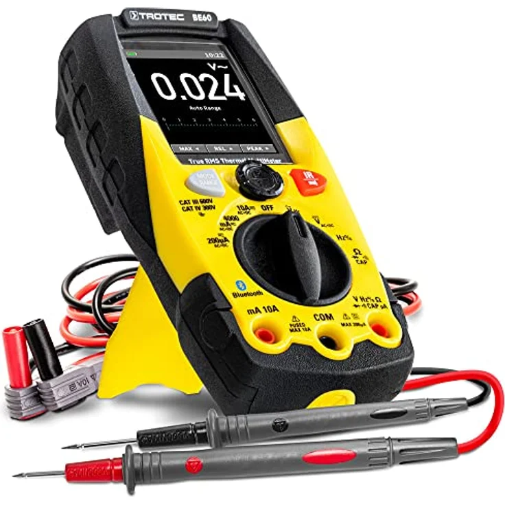 TROTEC True-RMS-Multimeter mit Wärmebildkamera BE60, digitales Multifunktionsmessgerät, integrierte LED-Lampe – Bild 1