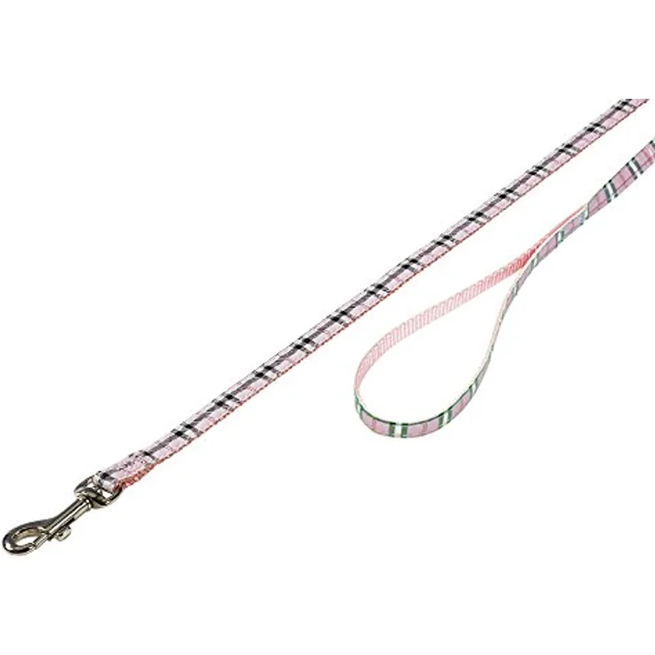 Nobby Leine Tartan, rosa, für kleinere Hunde und Welpen, L: 120 cm, B: 10 mm – Bild 1