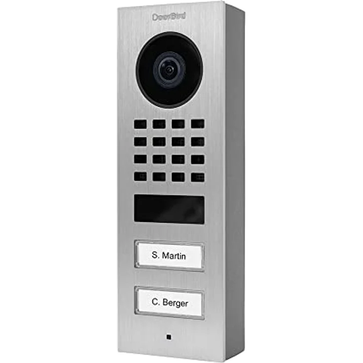 DoorBird IP Video Türstation D1102V Aufputz, Edelstahl V2A, gebürstet, 2 Ruftasten, inkl. Aufputzgehäuse