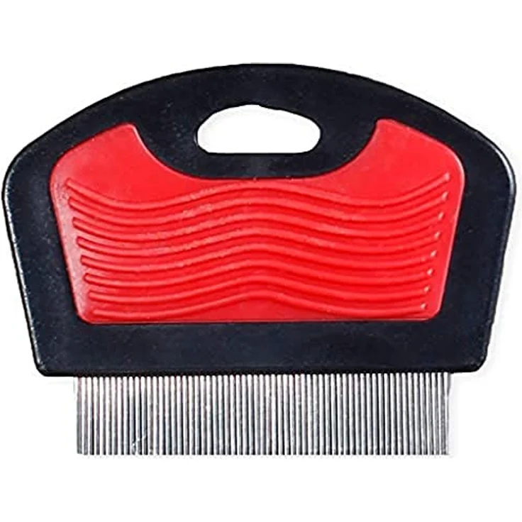 Karlie Flohkamm Luxus L: 6 cm B: 7 cm rot-schwarz – Bild 1