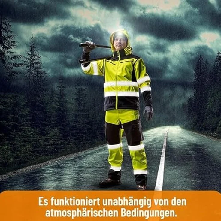 Warnschutzjacke mit Reflektionsstreifen EN ISO 20471 M neongelb – Bild 7
