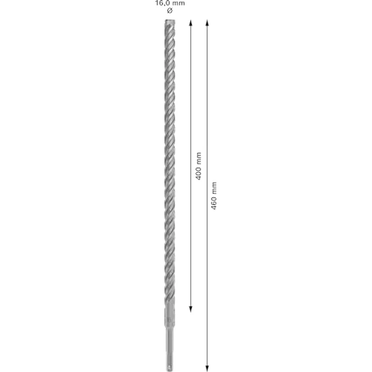 Bosch PRO SDS plus-5X Hammerbohrer, 16 mm Durchmesser, 400 mm Arbeitslänge, robustes 4-Schneider-Design – Bild 3
