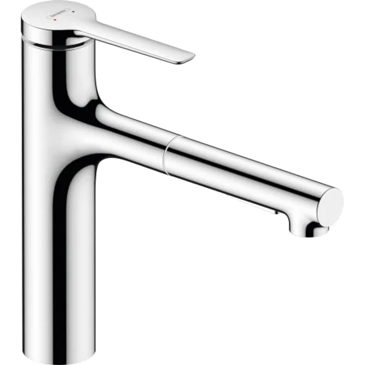 hansgrohe Küchenarmatur 160 Zesis M33, Metall Ausziehbrause Pro mit 2 Strahlarten, chrom, 150° schwenkbar – Bild 1