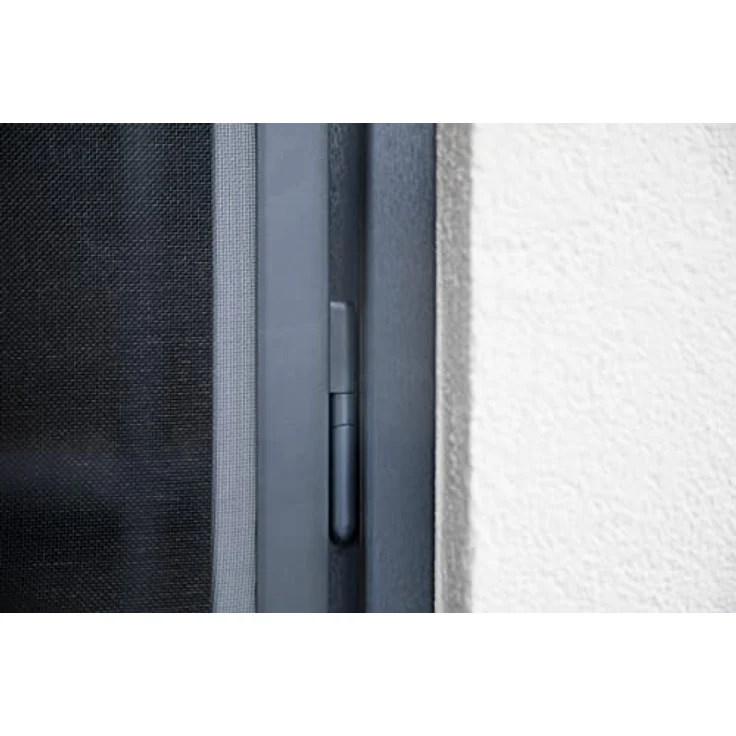 Schellenberg 70109 Fliegengitter Scharnier Aluminium mit automatischem Schließer, Ersatzteile für Fliegengittertür oder Insektenschutz-Fenster, inkl. Befestigungsschrauben, anthrazit – Bild 3