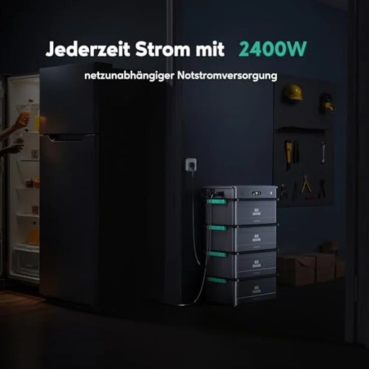 Zendure SolarFlow 2400 AC, KI-gekoppeltes Energiemanagement-System mit 2400W Eingang und 2400W Ausgang, inkl. 2,88kWh AB3000X Batterie und max. 17,28kWh erweiterbarer Kapazität, mit Shelly Pro 3EM – Bild 4
