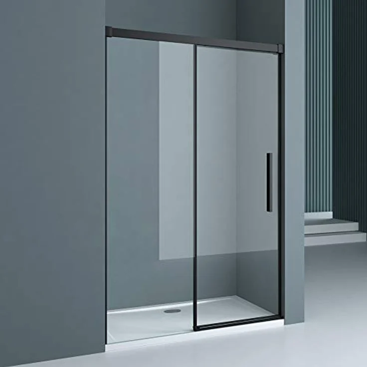doporro Nischentür Ter12 100x195cm Duschtür ESG-Sicherheitsglas Nischentür Soft-Close Klarglas inkl. Nano-Beschichtung – Bild 2