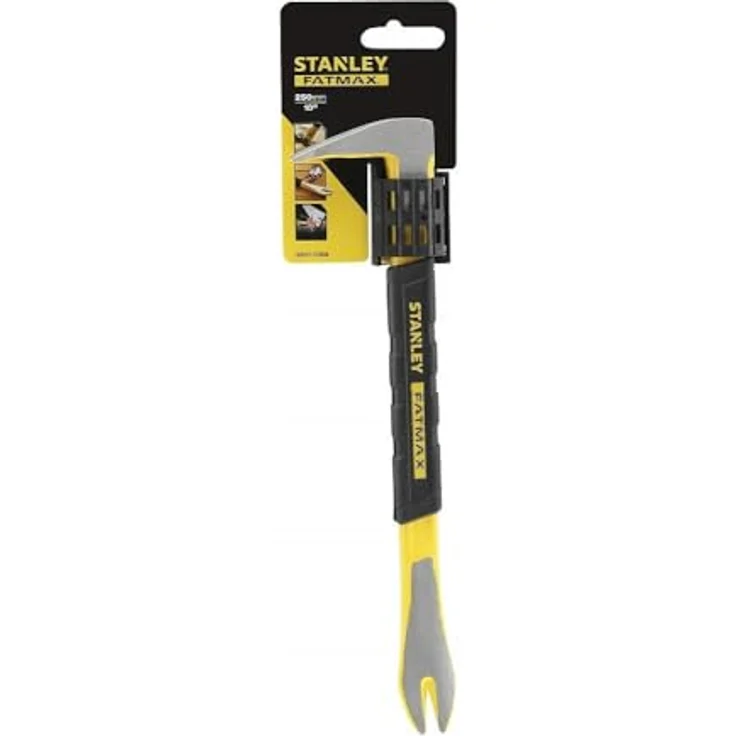 Stanley Fatmax Präzisionseisen FMHT1-55008, schmale Schaufel 25 cm, geschmiedeter Karbonstahl, flache abgeschrägte Klaue, rutschhemmende Griffe, gelb lackiert – Bild 3