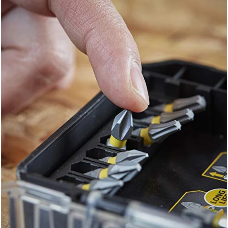 Stanley FatMax 40-tlg. Standard Bit-Set STA88560, Phillips, HEX, Pozidriv und Torx Bits im ToughCase, kompatibel mit Pro-Stack & T-Stak – Bild 4
