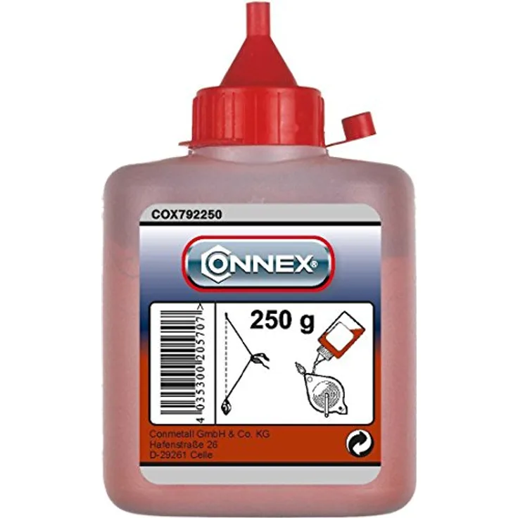 Connex COX792250 Farbpuder für Schlagschnurgerät, 250 g, rot