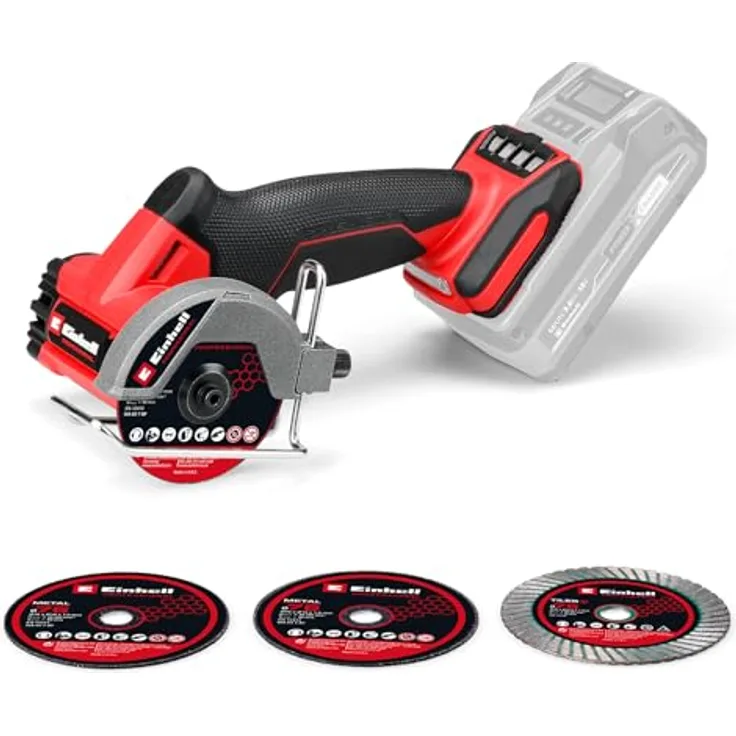 Einhell Professional Akku-Trennschleifer TP-CO 18/76-C Li BL-Solo, Bürstenloser Motor, 76 mm Scheiben-Ø, 16 mm Schnitttiefe, inkl. 4 Trennscheiben, ohne Akku