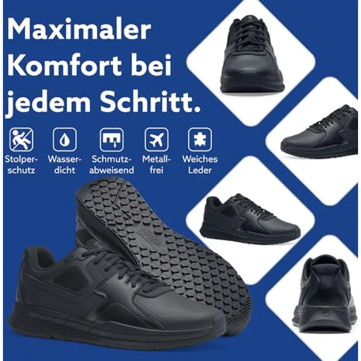 Shoes For Crews CONDOR II UNISEX schwarz, Leder, SFC-Laufsohle Sicherheitsschuh – Bild 6