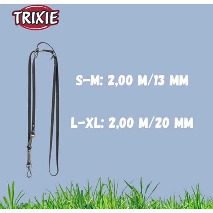 TRIXIE Hundeleine CityStyle S-M, 2,00 m/13 mm schwarz – Hochwertige PVC-Leine für Hunde, 3-Fach verstellbar – rutschfest, wasserabweisend & abwaschbar, 1971201 – Bild 4