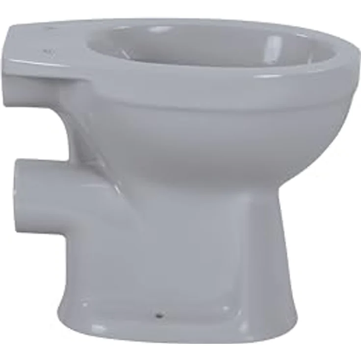 sanicomfort Stand-WC manhattan spülrandlos, waagrechter Abgang, Tiefspüler in mattem Keramik-Design – Bild 2