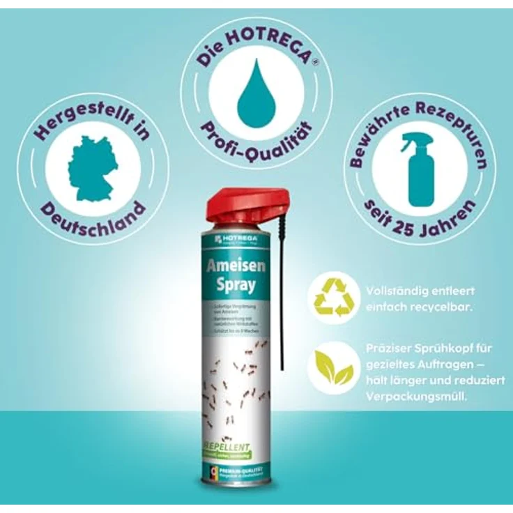 HOTREGA Ameisen Spray Repellent 600 ml | Sofortige Wirkung | Langzeitschutz bis zu 8 Wochen | Gebrauchsfertiges Insektenspray für innen und außen – Bild 5