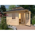 Weka Saunahaus KURIKKA, Gartensauna aus europäischer Fichte, naturbelassen, 8,9 m², inklusive Montagematerial