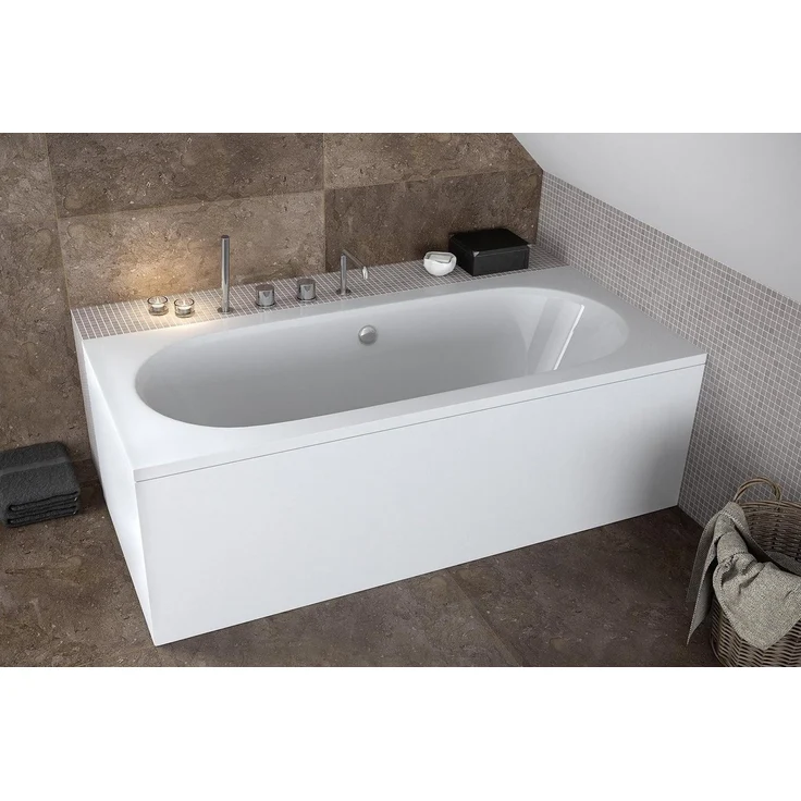 Xlmoebel Eckbadewanne, elegante weiße Badewanne aus Acryl, 180 cm, hergestellt in Europa