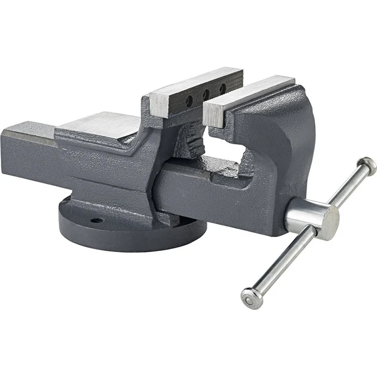 Fortis Parallelschraubstock 125 mm, gesenkgeschmiedet mit induktiv gehärteten Spannbacken und Amboss, extra großer Amboss