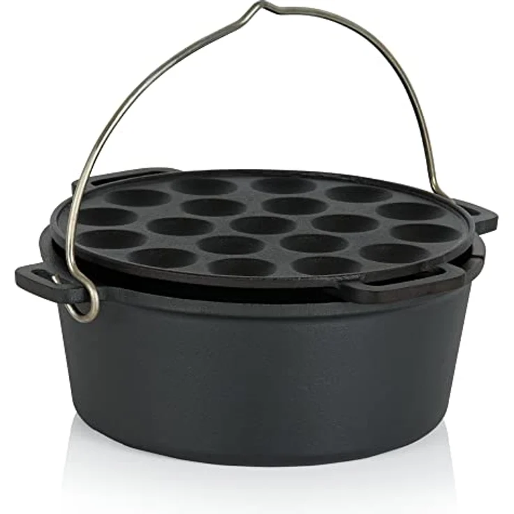 BBQ-Toro 19-teiliges Dutch Oven Set Mania Family in Holzkiste | Gusseisen - Bereits eingebrannt | Grill, Dutch Ovens, Grilltopf, ideal als Weihnachtsgeschenk – Bild 5