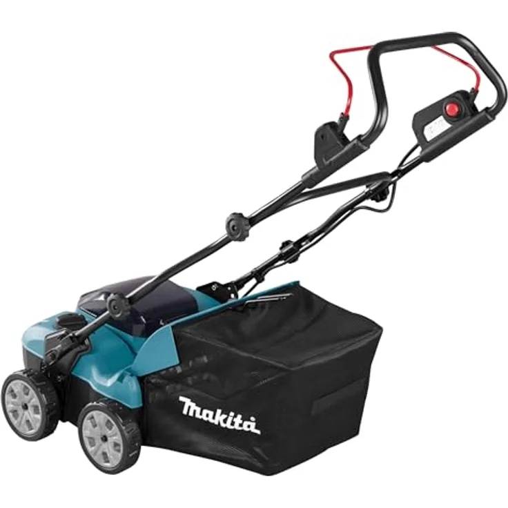 Makita Vertikutierer Akku- 40V max., professioneller Rasenpfleger mit 38 cm Arbeitsbreite, 18-stufig einstellbarer Arbeitstiefe, 50 Liter Grasfangsack, 180 mm ø Räder, Wet Guard – Bild 4