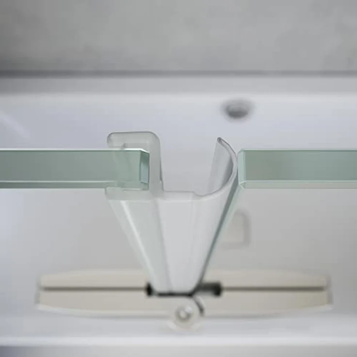 Schulte Duschabtrennung faltbar für Badewanne, 113 x 140 cm, 5 mm ESG-Glas klar, Chromoptik, Oval Scharnier, einfacher Aufbau – Bild 3