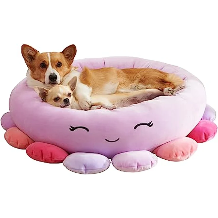Squishmallows Beula Octopus Haustierbett, 61 cm, ultraweich, Plüsch, Violett – Bild 5