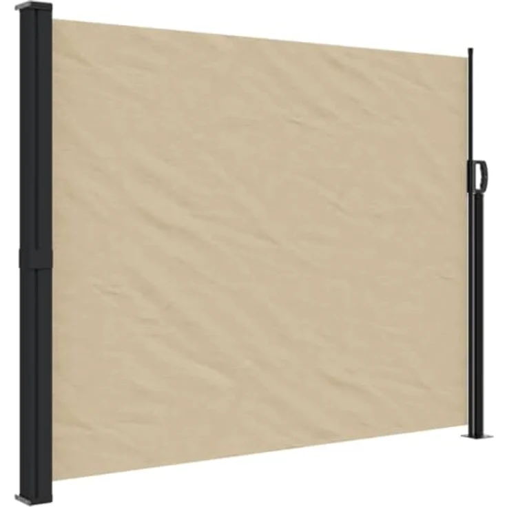 vidaXL Seitenmarkise, Sichtschutz Ausziehbar, Windschutz Sonnenschutz, Beige 170x300cm – Bild 1