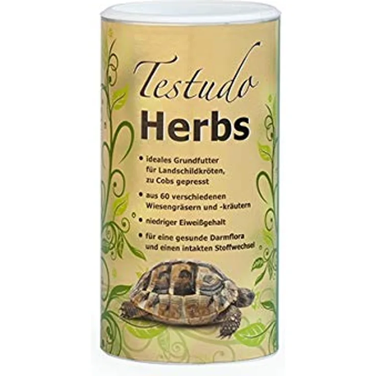 Agrobs Testudo Herbs, 500 g getreidefreies Grundfutter für Landschildkröten, hohe Rohfaser, zur Unterstützung einer gesunden Darmflora