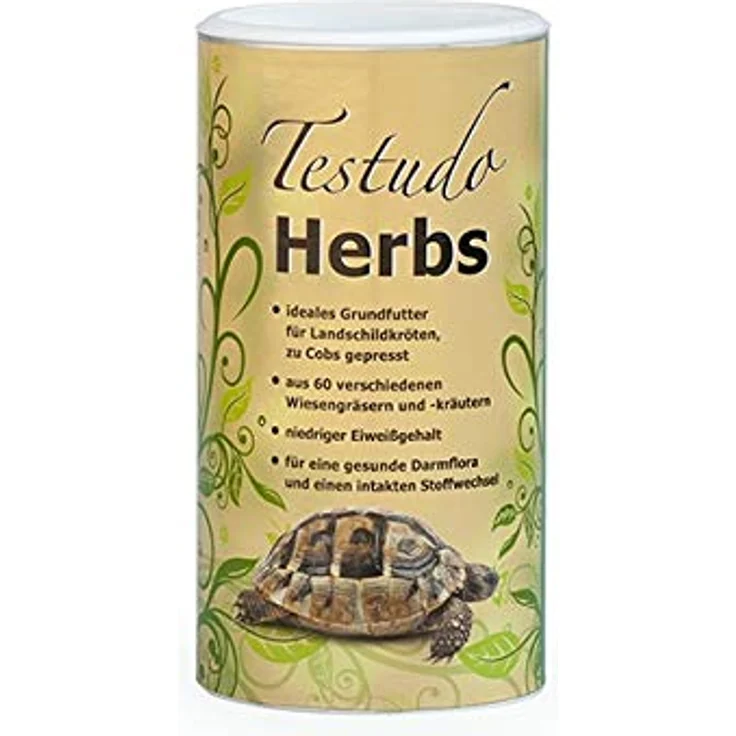 Agrobs Testudo Herbs, 500 g getreidefreies Grundfutter für Landschildkröten, hohe Rohfaser, zur Unterstützung einer gesunden Darmflora