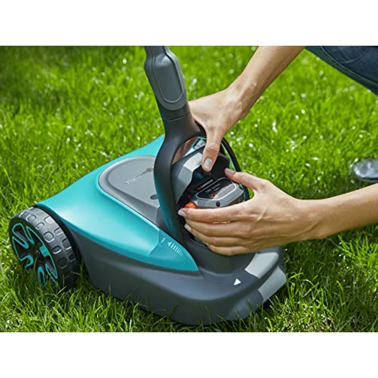 GARDENA Akku-Rasenmäher HandyMower Li-18-22 Ready-To-Use Set: Handrasenmäher, mit 22 cm Schnittbreite für bis zu 50 qm Rasenfläche, Schnitthöhe 30-50 mm, Mulchfunktion, inkl. 18 V Akku (5023-20) – Bild 12