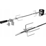 TRIZERATOP Gasgrill Automatischer Drehspieß für Gasgrill 100 cm, Edelstahl Spieß, 4W Motor, 220-240V, schwarz