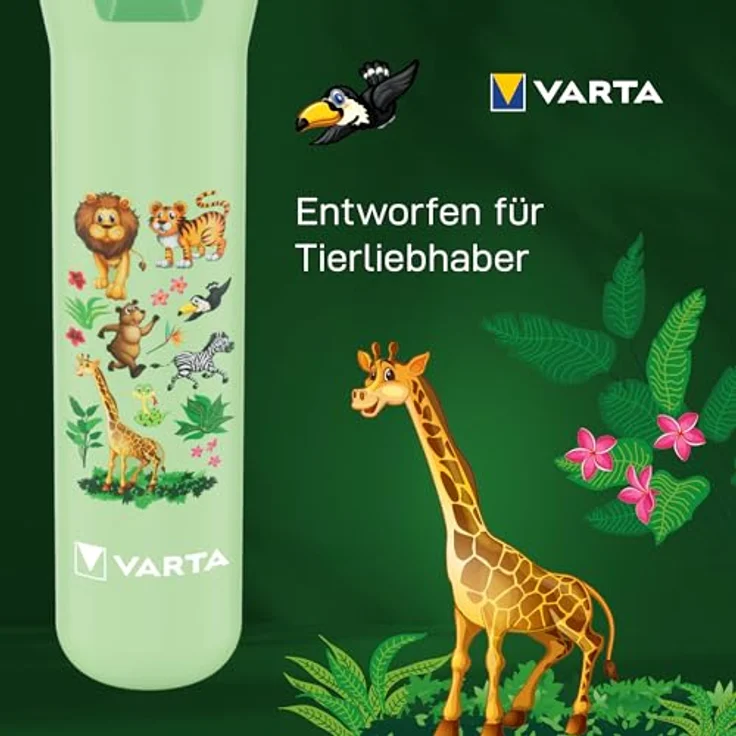 VARTA LED Taschenlampe Kids Flashlight 2AA, Niedliche Kindertaschenlampe mit hohem Sicherheitsstandard, bunt – Bild 5