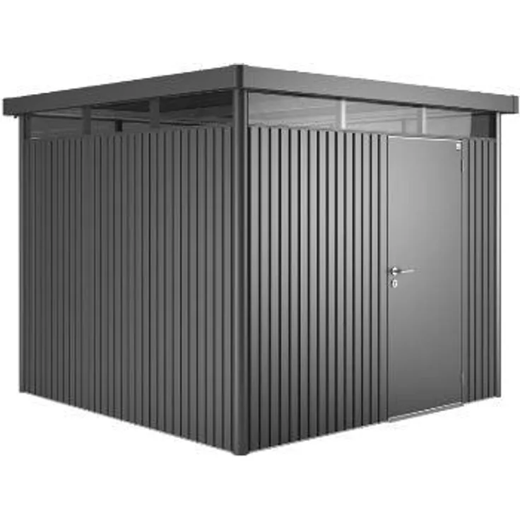 BIOHORT HighLine Gr.H5, Gartenhaus mit 3-fach Verriegelung und dunkelgrau-metallic Standtür, wartungsfrei