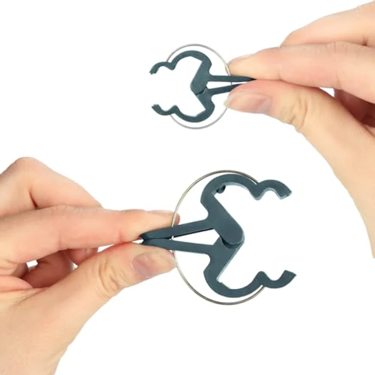 com-four® 60x Pflanzenklemmen, praktische Rankhilfen in grün zur Sicherung von Pflanzen, wiederverwendbar, 30x kleine & 30x große Clips – Bild 5
