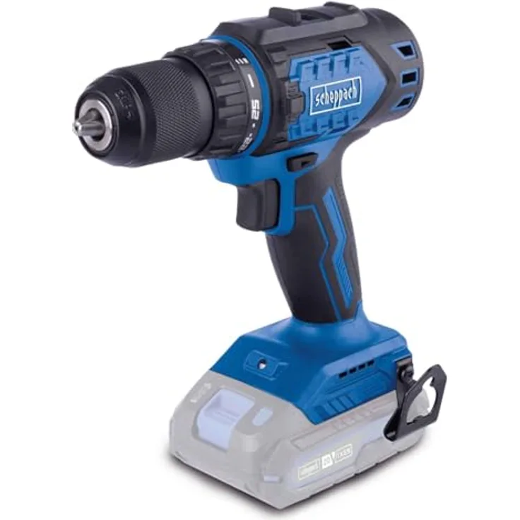 Scheppach Akku-Bohrschrauber BC-DD60-X | Brushless Motor | 60 Nm | 20V IXES | LED | Gürtelclip | 25 Drehmomentstufen | 1,5 - 13 mm Spannbereich