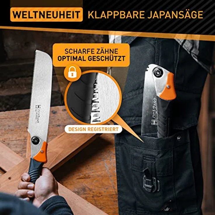 Hardtwerk® Japansäge Zen Kataba 240 mm, SK4 Karbonstahl, Zugsäge für präzise Holzarbeiten mit Super-Grip Griff – Bild 2