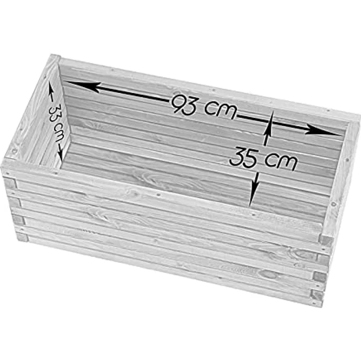 BooGardi Pflanzkasten aus Holz · 100cm · in 10 Größen · Blumenkasten Hochbeet Garten Balkon Terrasse · Pflanzgefäß für Blumen Kräuter Gemüse Obst – Bild 3