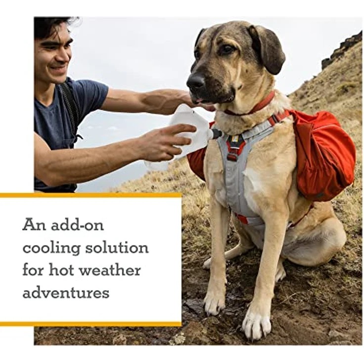 RUFFWEAR Swamp Cooler Core, 3-Lagen-Einsatz für Westen und Hundejacken, kühlender Brusteinsatz, stabilisiert Rucksäcke und Geschirre, hält Hunde bei heißem Wetter kühl, Graphite Gray, X Small – Bild 2