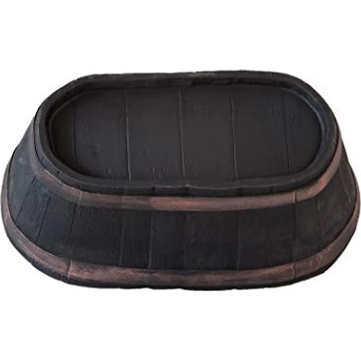 Weinfass Eichenfass Oval Kunststoff Gartenteich Teich Fass Nachbildung Länge 61 – Bild 4