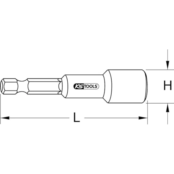 KS Tools 122.2103 1/4" Einschraubwerkzeug, magnetisch, 10mm x 60mm, Spezial-Werkzeugstahl, für Hand- und Elektroschrauber – Bild 5