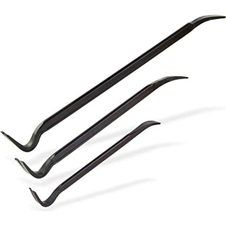 DEMA Brecheisen Set 3-teilig, gehärteter Stahl, 40/61/80 cm, vielseitig einsetzbar für Heimwerken und Bauarbeiten