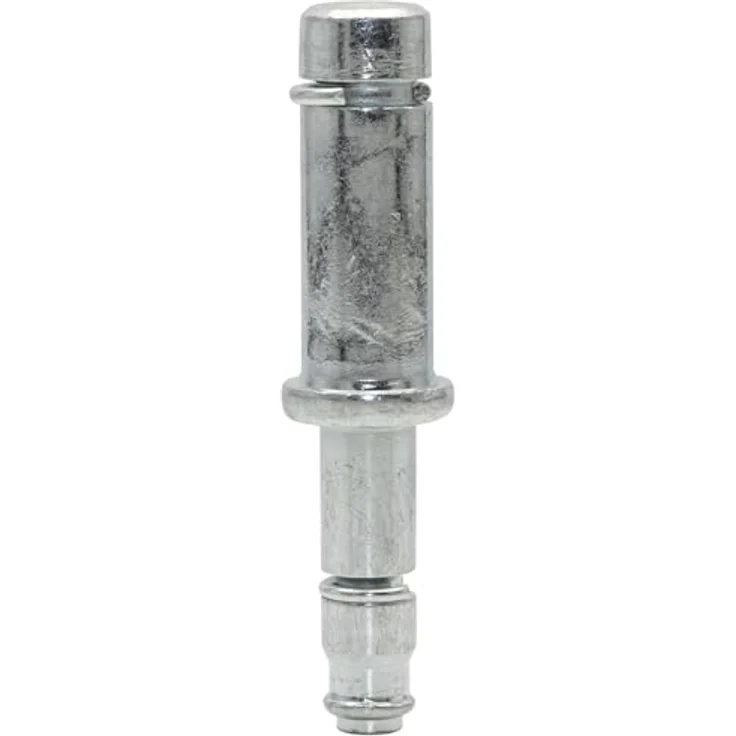 WAGNER Reduzierstift 2tlg. - Ø 11 / 8 mm x Höhe 30/26/60 mm, für Möbelrolle / Möbelgleiter mit Aufnahme 8 mm, Stahl verzinkt, Klemmring – Bild 1