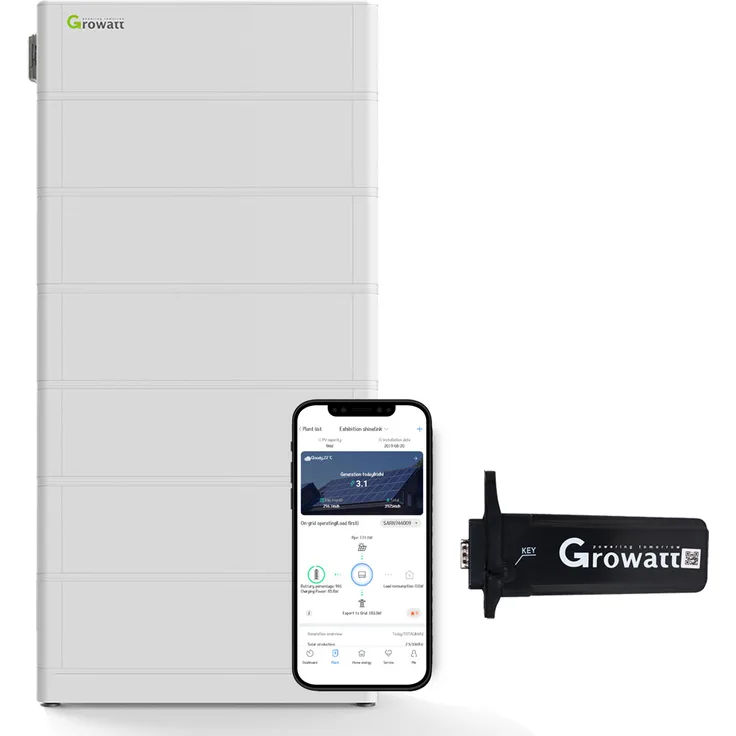 Growatt ARK 15.3kWh Hochvolt-Solarspeicher-Set für SPH TL3-BH-UP, modular erweiterbar, inklusive WiFi-Stick und Batteriemanagementsystem