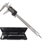 Dönges Digitaler Messschieber 200 mm | LCD Display, CE, Edelstahl, 3-in-1 Innen-, Außen- & Tiefenmessung | Präzise Ablesung in mm/Inch