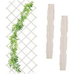 Relaxdays Rankgitter ausziehbar, 3er Set, Rankhilfe Kletterpflanzen, 180x90 cm, Garten, Balkon, Terrasse, Holz, weiß - Preisvergleich