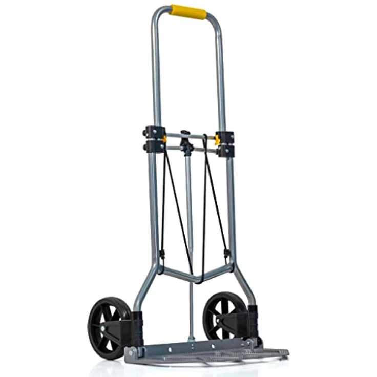 ECI Tools Sackkarre Teleskop Sackkarre klappbar 90 Kg ZHT-90 Lastenkarre Gepäck Lasten, belastbar bis 90 Kg, pannensichere Hartgummireifen – Bild 2