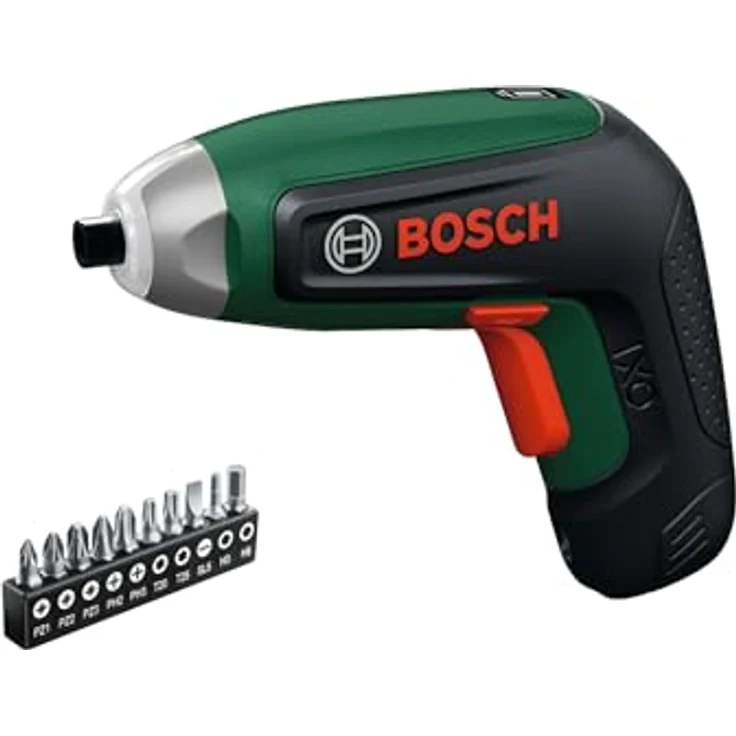 Bosch IXO 8 (C) Akkuschrauber, 4V mit 10-teiligem Bitset, multi-funktional einsetzbar, 360-Grad-LED-Lichtring – Bild 1