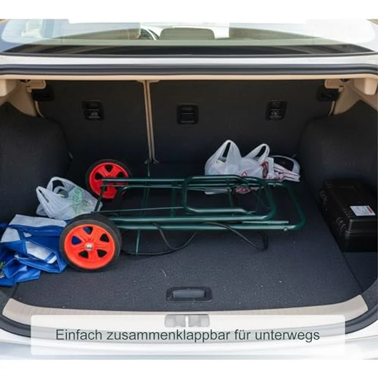 relaxdays Klappbarer Transportwagen, Sackkarre mit max. Traglast von 35 kg, grün – Bild 5