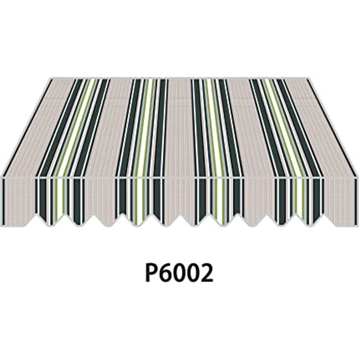 home Trends Markisenstoff 4m Markise mit Volant 4 x 3 m wasserabweisend & Sonnenschutz Ersatz Markisentuch P6002, Balkon Markise, 387 x 300cm, blau – Bild 2