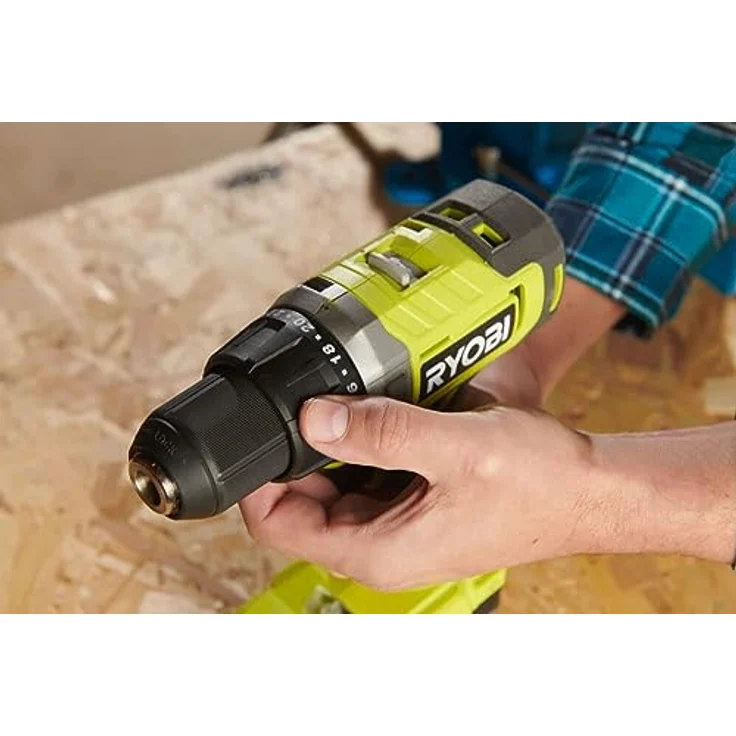 Ryobi ONE+ RCK182G-220S Akku-Maschinen-Set mit Bohrschrauber und Schlagschrauber 18 V, inkl. 2x 2,0 Ah Akkus, Schnellladegerät und Werkzeugtasche – Bild 7